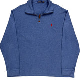 Polo By Ralph Lauren 1/4 Zip - XL Blue Cotton