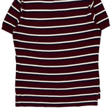 Polo By Ralph Lauren Striped Polo Shirt - Large Burgundy Cotton
