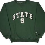 State Colesseum College Sweatshirt - Medium Green Cotton