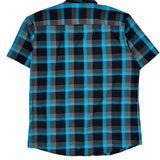 Quiksilver Checked Short Sleeve Shirt - 2XL Blue Cotton