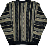 Unbranded Striped Sweater - Large Black Acrylic