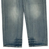 Skull Crown Embroidery Unbranded Graphic Jeans - 37W 31L Light Wash Cotton