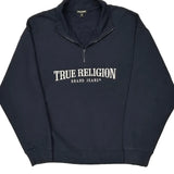 True Religion Spellout Top - Large Navy Cotton