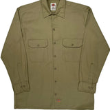 Dickies Shirt - Medium Khaki Polyester Blend