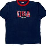 USA Levis Graphic T-Shirt - Large Blue Cotton