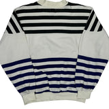 Fashion Basics Iou Striped Sweatshirt - Medium Black & White Polyester Blend