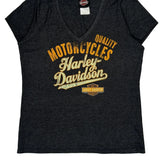 Harley Davidson Graphic T-Shirt - XL Gray Cotton Blend