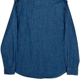 Wrangler Slim Denim Shirt - Large Blue Denim