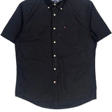 Tommy Hilfiger Short Sleeve Shirt - Medium Black Cotton