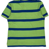 Lacoste Striped Polo Shirt - Large Blue Cotton