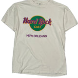 Hard Rock Cafe Graphic T-Shirt - Medium White Cotton