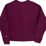 Reverse Weave Champion Spellout Sweatshirt - Large Purple Cotton