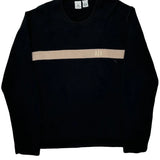 Armani Exchange Striped Jumper - Large Black Cotton