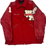 Athletic Unbranded College Varsity Jacket - Small Red Leather