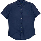 Ralph Lauren Slim Fit Short Sleeve Shirt - Medium Blue Cotton