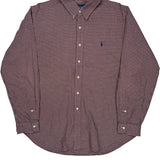 Ralph Lauren Checked Shirt - XL Burgundy Cotton