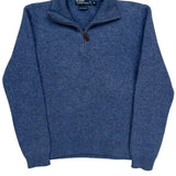 Polo By Ralph Lauren 1/4 Zip - XL Blue Wool