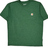 Carhartt T-Shirt - Large Green Cotton