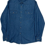 Wrangler Denim Shirt - Medium Blue Cotton