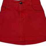 Age 7 Tommy Hilfiger Mini Skirt - Small Red Cotton