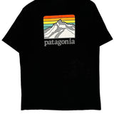 Responsibili-Tee Patagonia Graphic T-Shirt - Medium Black Cotton