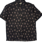 Batik Bay Hawaiian Shirt - Large Black Viscose