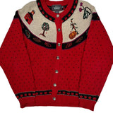 Woolrich Autumninal Cardigan - Medium Red Wool