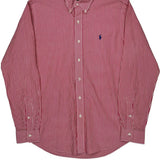 Ralph Lauren Striped Shirt - Medium Red Cotton