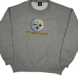 Pittsburgh Steelers Nfl Football Sweatshirt - XL Grey Cotton Blend