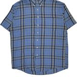 Gant Checked Short Sleeve Shirt - XL Blue Cotton Blend
