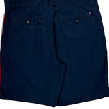 Tommy Hilfiger Striped Chino Shorts - 36W 10L Navy Cotton