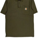 Carhartt Polo Shirt - Small Green Cotton