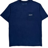 Patagonia Graphic T-Shirt - Small Navy Cotton Blend