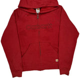 Carhartt Hoodie - Large Red Cotton Blend