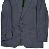 Aquascutum Pinstripe Blazer - Large Blue Viscose