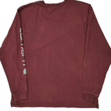 Carhartt Long Sleeve T-Shirt - XL Burgundy Cotton