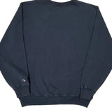 Champion Spellout Sweatshirt - Large Navy Cotton