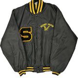 Made In USA Richard A. Leslie College Varsity Jacket - Large Gray Polyester