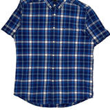 Tommy Hilfiger Checked Short Sleeve Shirt - Medium Blue Cotton