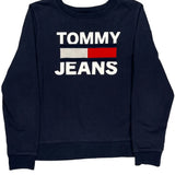 Tommy Jeans Sweatshirt - Small Navy Cotton
