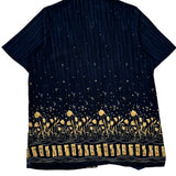 Unbranded Floral Short Sleeve Shirt - XL Gold Cotton