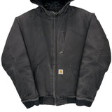 Faded Carhartt Jacket - Medium Black Cotton