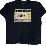 Surfing Quiksilver Graphic T-Shirt - Medium Black Cotton