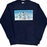 Disney Christmas Sweatshirt - Small Navy Cotton