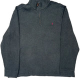 Polo By Ralph Lauren 1/4 Zip - 2XL Grey Cotton