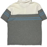 Chaps Ralph Lauren Striped Polo Shirt - Large Blue Cotton