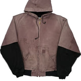 Custom Repair Carhartt Plum Jacket - XL Pink Cotton