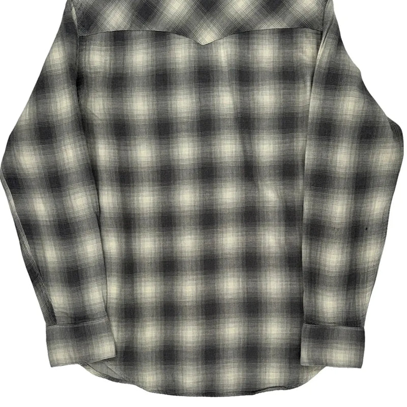 Polo By Ralph Lauren Checked Flannel Shirt - Medium Grey Cotton