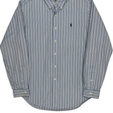 Ralph Lauren Striped Shirt - Large Blue Cotton