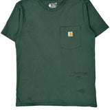 Carhartt T-Shirt - Small Green Cotton